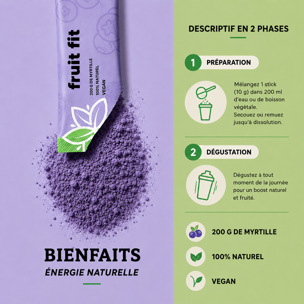 Fruifit — Myrtille 100%